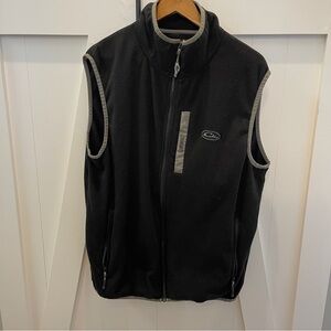 Drake Vest Mens L Black Fleece Zip Up Outerwear Vest Camping Hiking Hunting